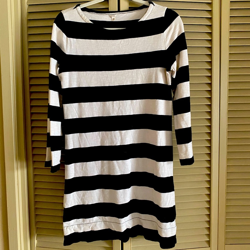 J.Crew black & white striped Dress